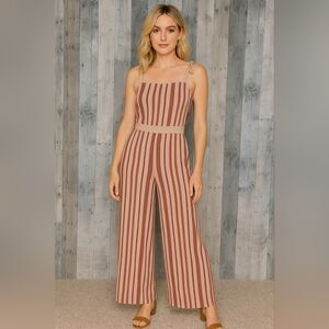 NWOT LeRumi Stripped Wide Leg Jumpsuit